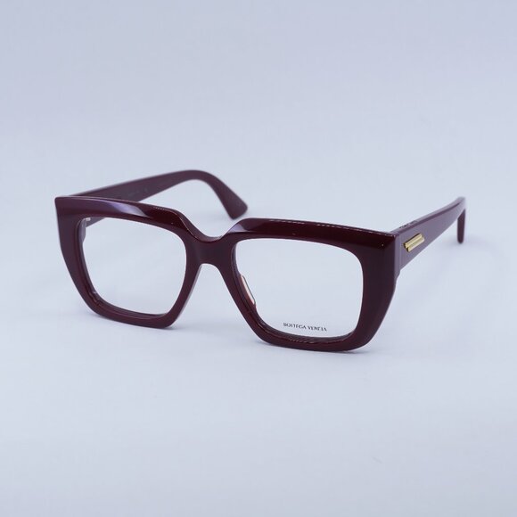 Bottega Veneta BV1032O 003 Eyeglasses Burgundy 52mm Square Frame - Picture 1 of 11